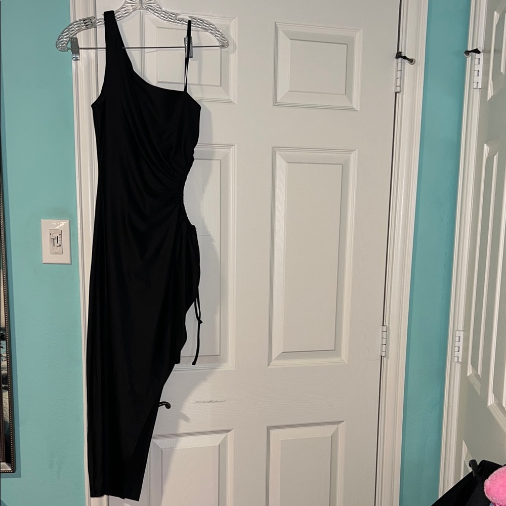 B Darlin Chic Black One-Shoulder Dress